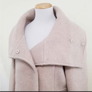 Cole Haan shawl collar wool coat light pink sz 14